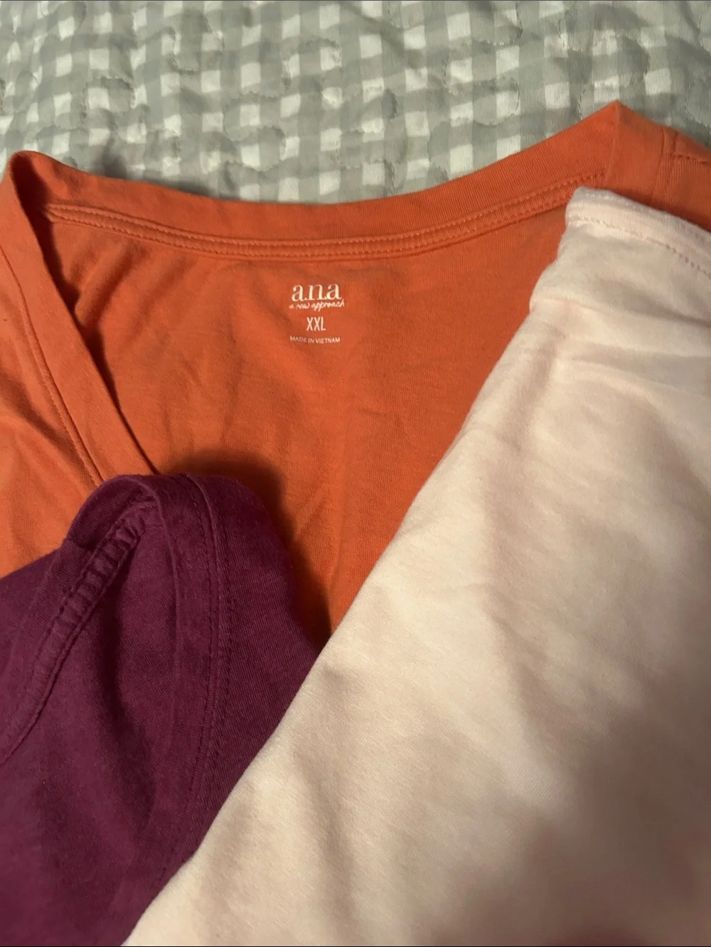 Assorted Women's Short Sleeve Tees - Pink, Hot Pink, Orange, Plum, Navy - Picture 4 of 6